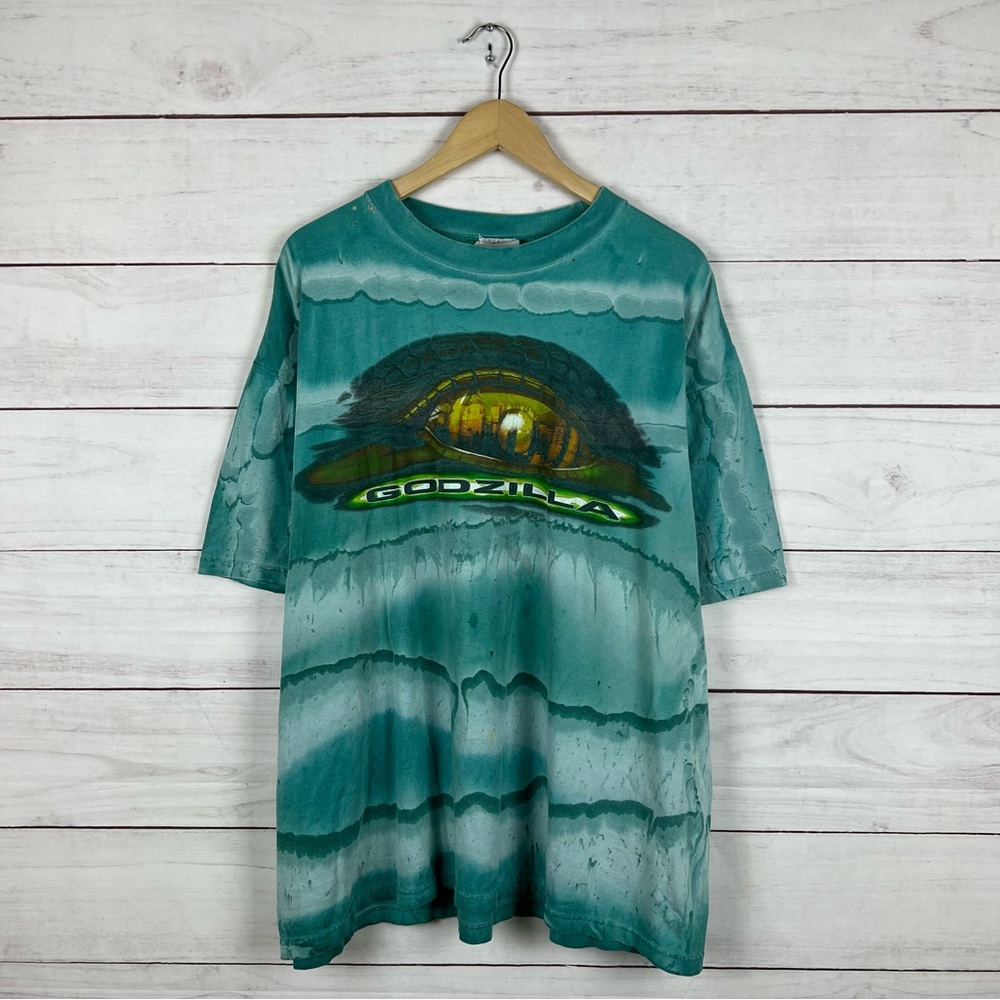 Vintage RARE 1998 Godzilla Movie Tie Dye T-Shirt XL